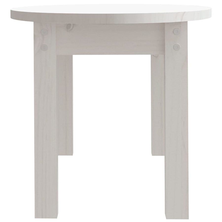 Salontafel Massief Grenenhout 80 x 40 x 35 cm Wit