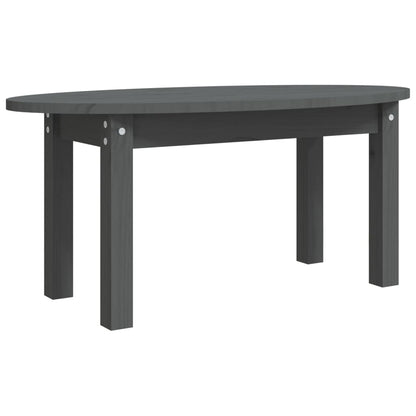 Salontafel 80X40X35 Cm Massief Grenenhout Grijs