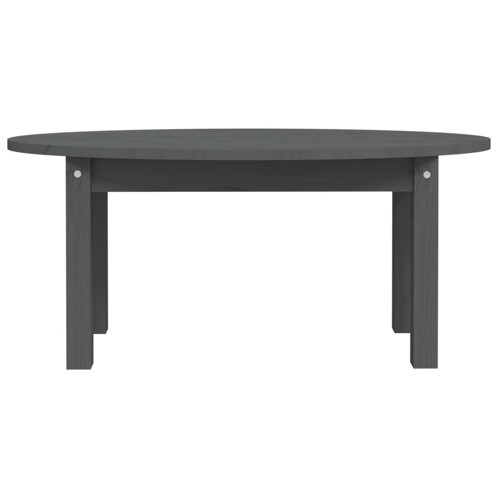 Salontafel 80X40X35 Cm Massief Grenenhout Grijs