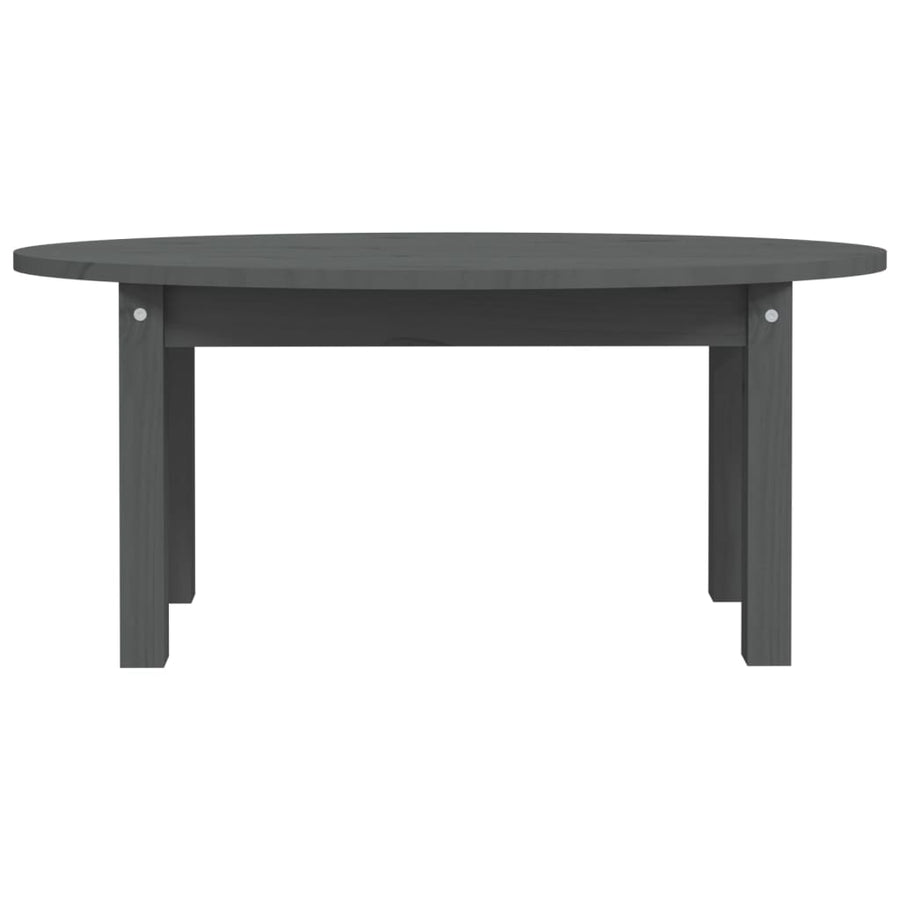 Salontafel 80X40X35 Cm Massief Grenenhout Grijs