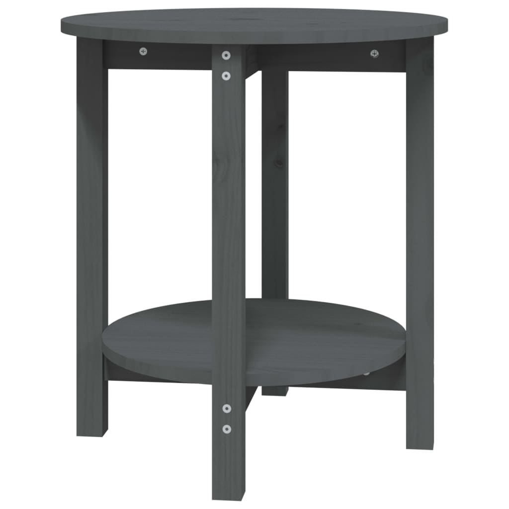 Salontafel Ø 55X60 Cm Massief Grenenhout Grijs