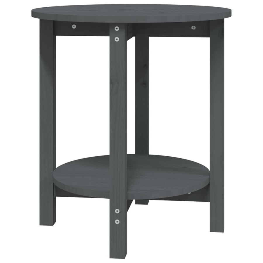 Salontafel Ø 55X60 Cm Massief Grenenhout Grijs