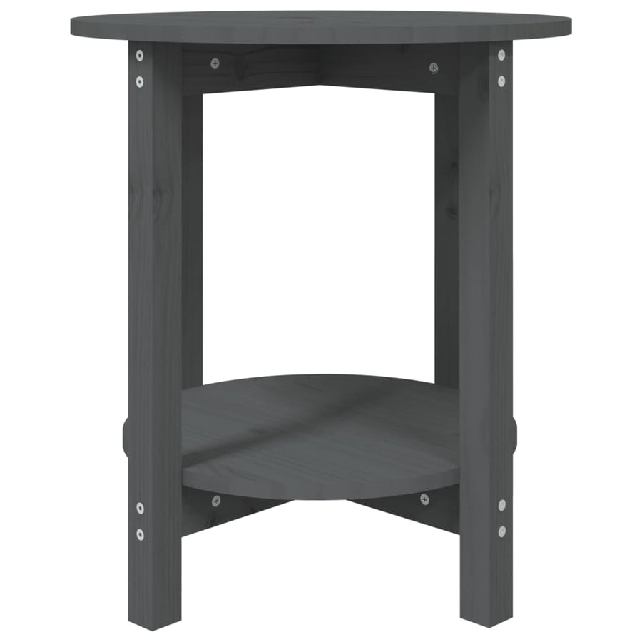 Salontafel Ø 55X60 Cm Massief Grenenhout Grijs