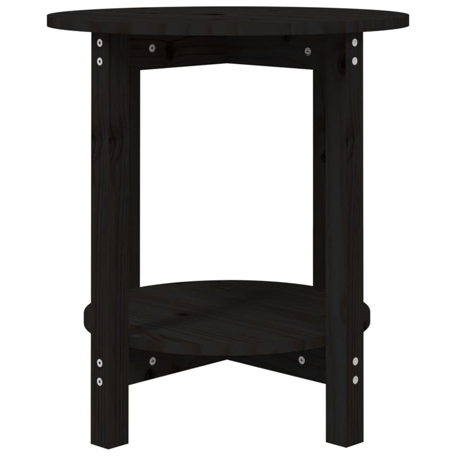 Salontafel Ø 55X60 Cm Massief Grenenhout Zwart