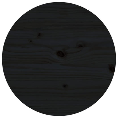Salontafel Ø 55X60 Cm Massief Grenenhout Zwart