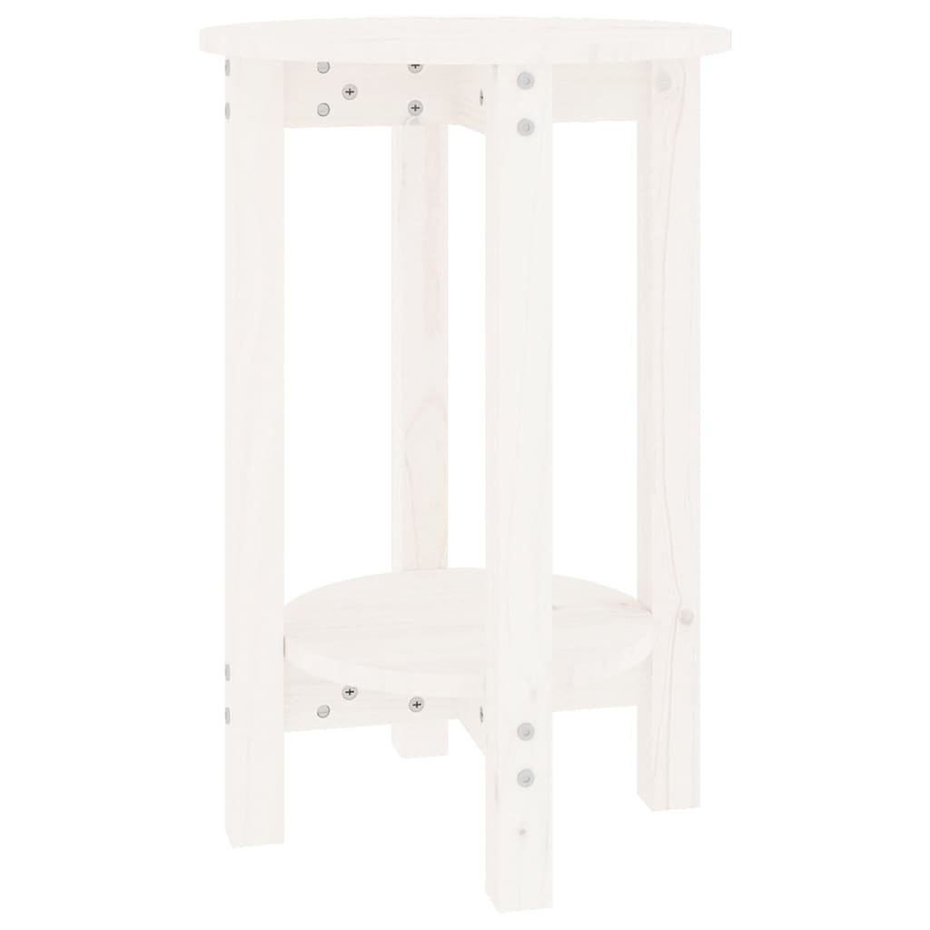 Salontafel Massief Grenenhout Ø 40 x 60 cm Wit