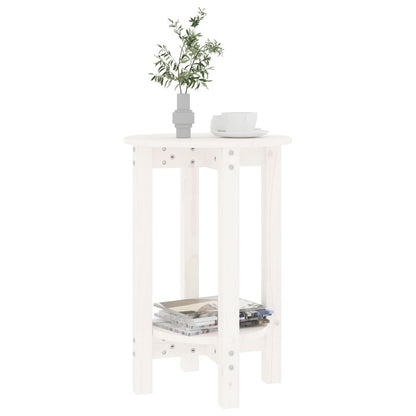 Salontafel Massief Grenenhout Ø 40 x 60 cm Wit