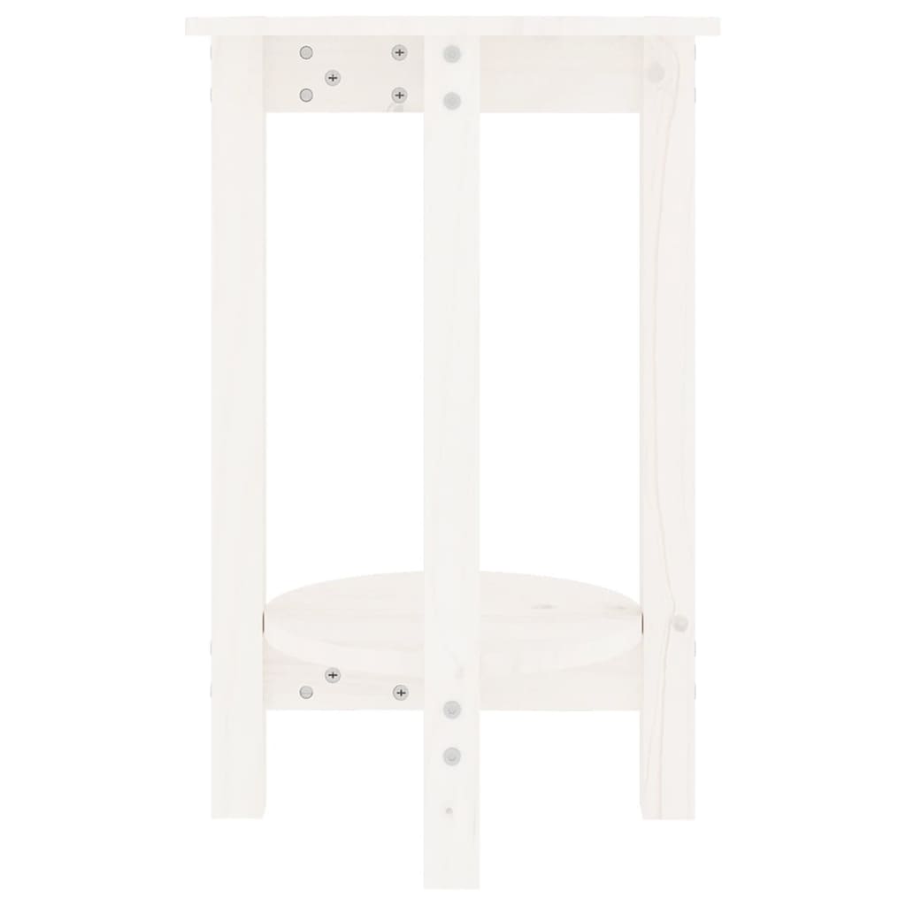 Salontafel Massief Grenenhout Ø 40 x 60 cm Wit