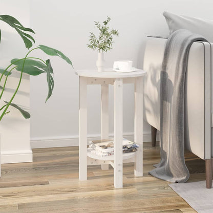 Salontafel Massief Grenenhout Ø 40 x 60 cm Wit