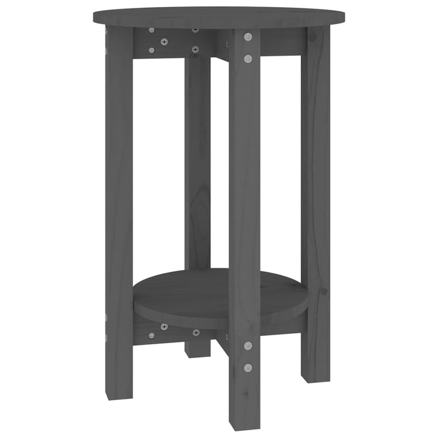 Salontafel Massief Grenenhout Ø 40 x 60 cm Grijs