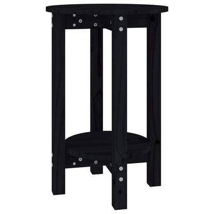 Salontafel Ø 40X60 Cm Massief Grenenhout Zwart