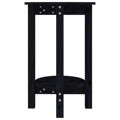 Salontafel Ø 40X60 Cm Massief Grenenhout Zwart