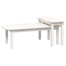 2-Delige Salontafelset Massief Grenenhout Wit