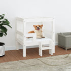 Hondenmand massief grenenhout 55,5x53,5x60 cm wit