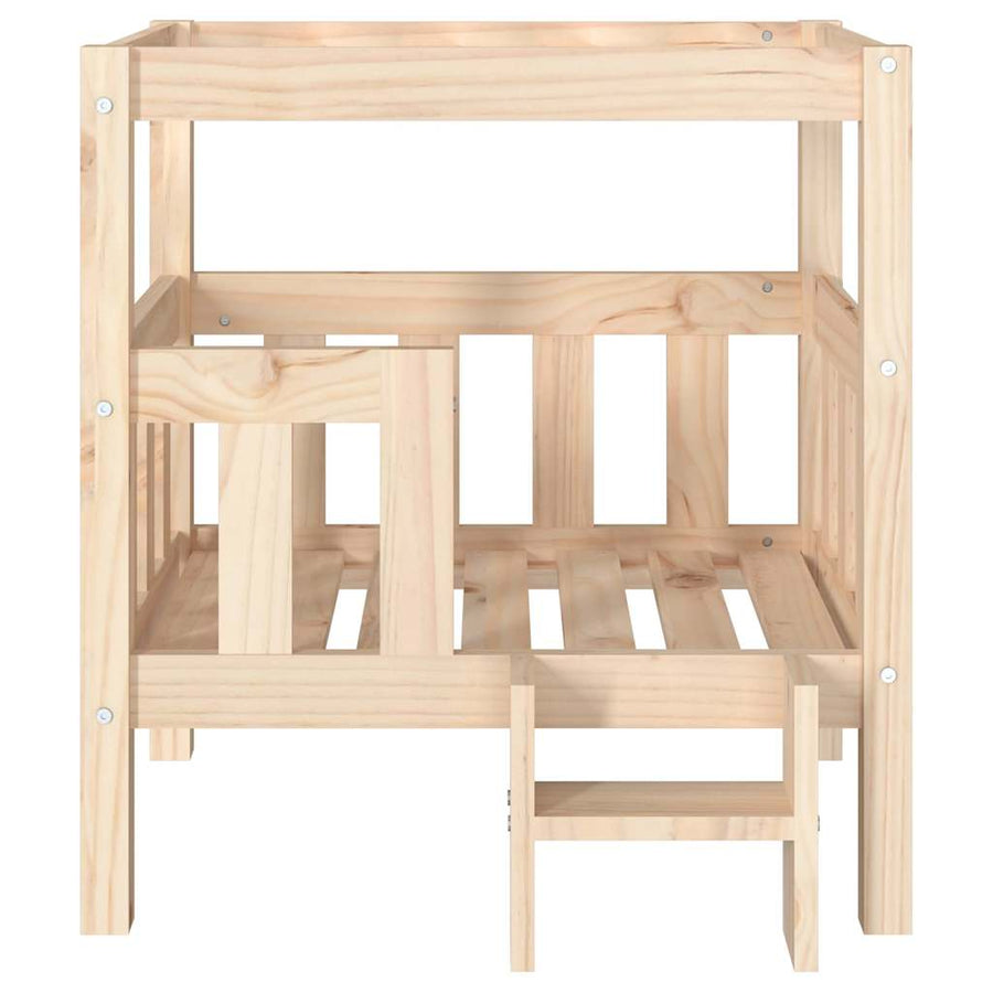 Hondenmand 65,5x50,5x70 cm massief grenenhout