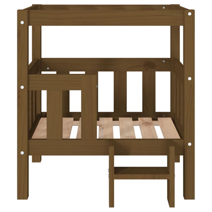 Hondenmand 65,5x43x70 cm massief grenenhout honingbruin 65.5 x 43 x 70 cm Honingbruin