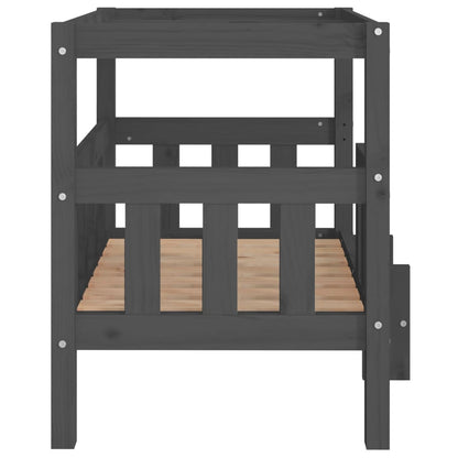 Hondenmand 75,5x63,5x70 cm massief grenenhout grijs 75.5 x 63.5 x 70 cm Grijs