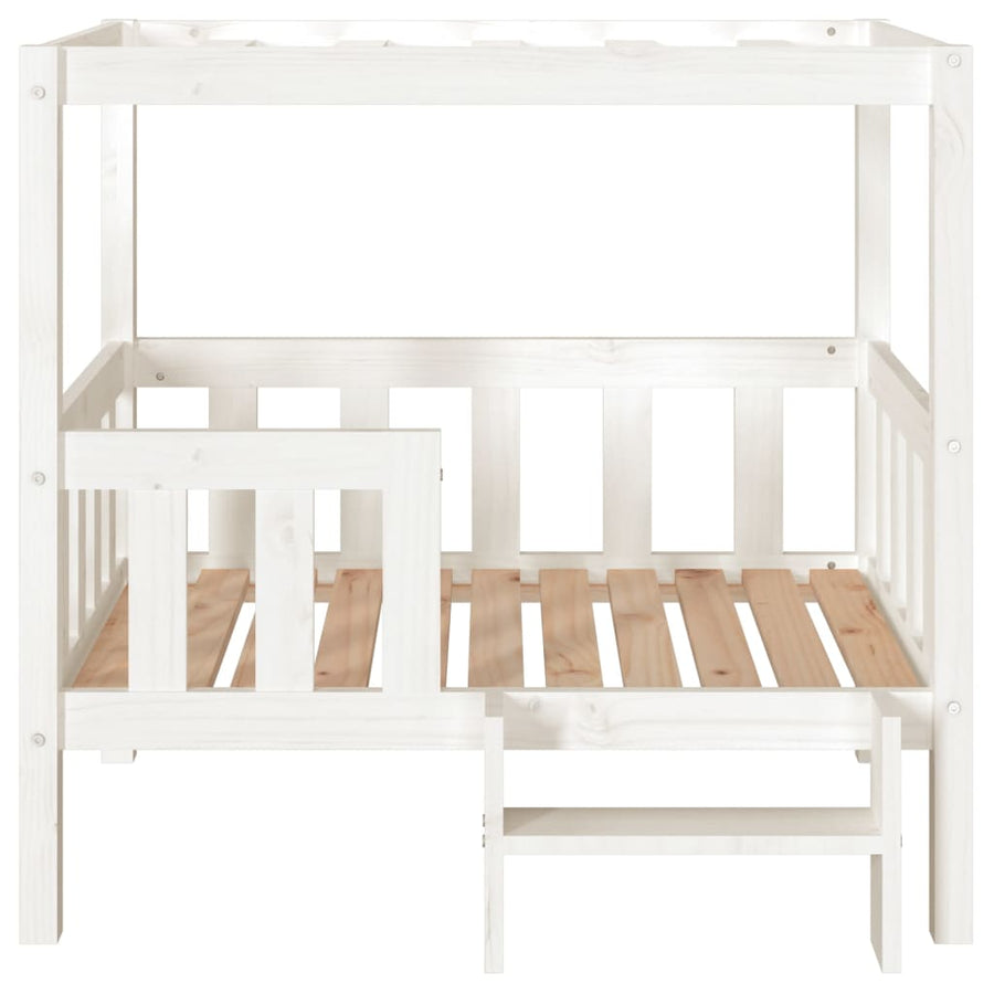 Hondenmand 95,5x73,5x90 cm massief grenenhout wit 95.5 x 73.5 x 90 cm Wit