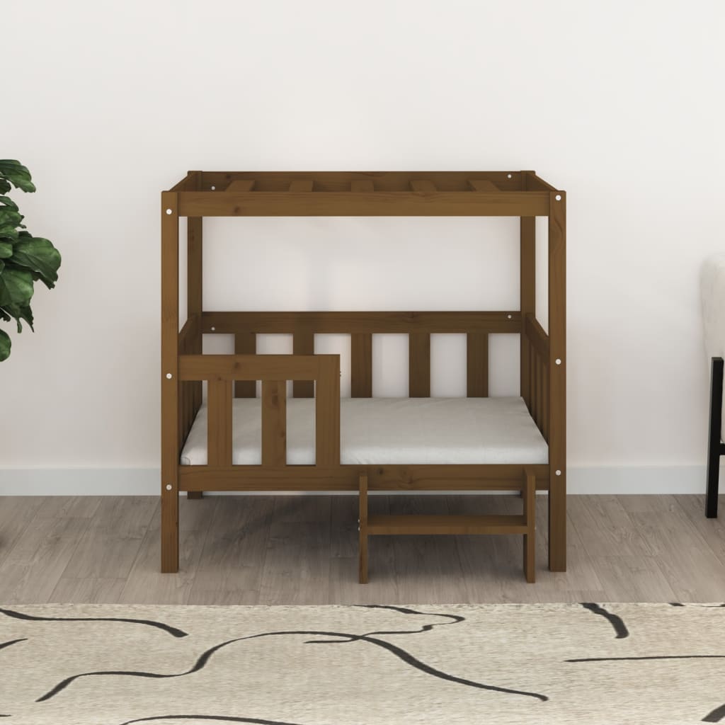 Hondenmand 95,5x73,5x90 cm massief grenenhout honingbruin 95.5 x 73.5 x 90 cm Honingbruin