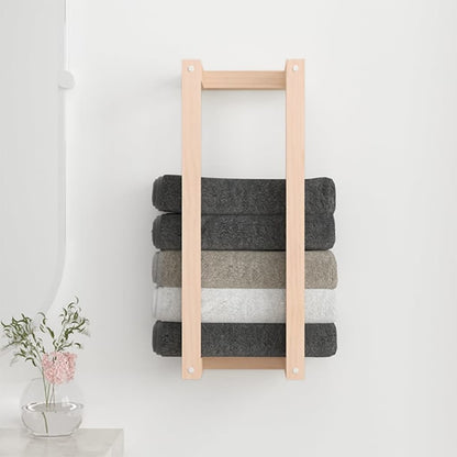 Handdoekenrek 23X18X60 Cm Massief Grenenhout 23 x 18 x 60 cm Naturel