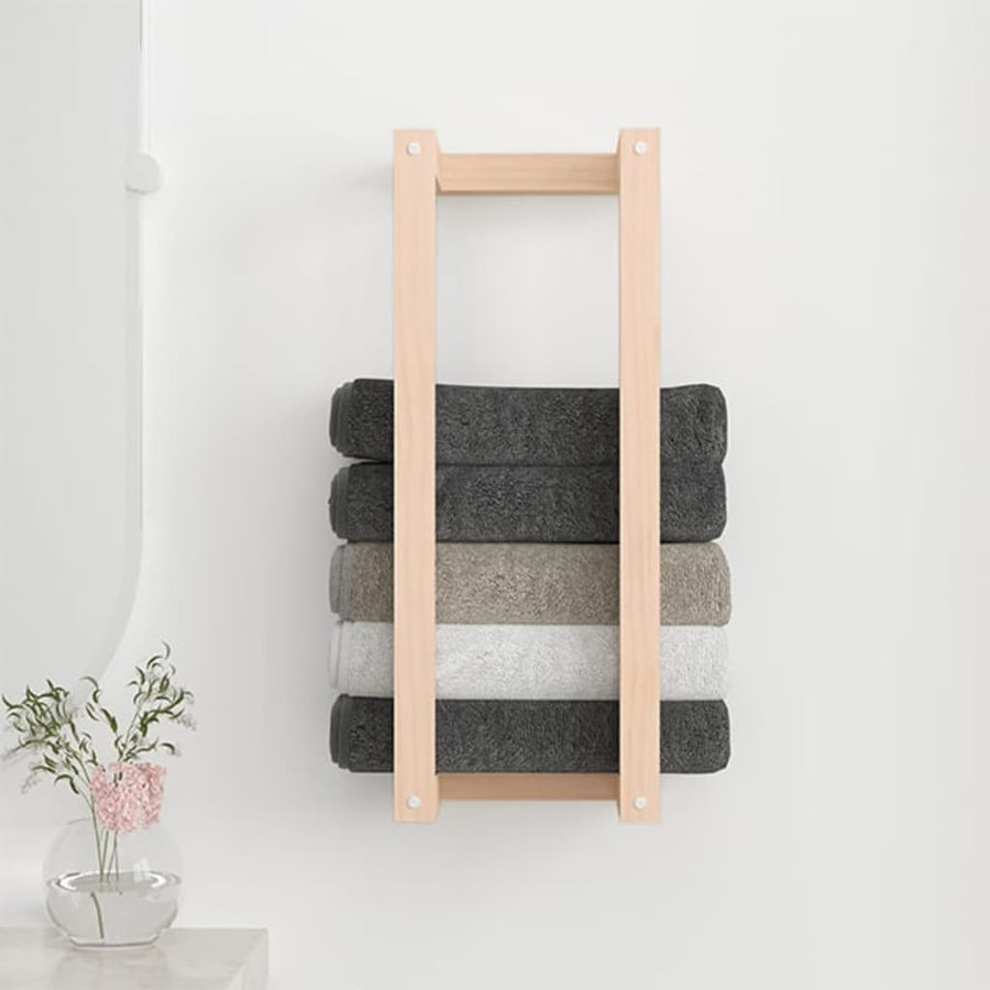 Handdoekenrek 23X18X60 Cm Massief Grenenhout 23 x 18 x 60 cm Naturel
