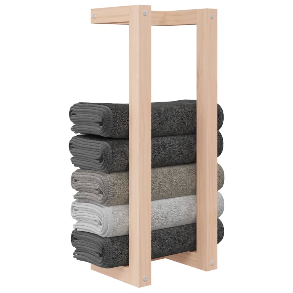 Handdoekenrek 23X18X60 Cm Massief Grenenhout 23 x 18 x 60 cm Naturel