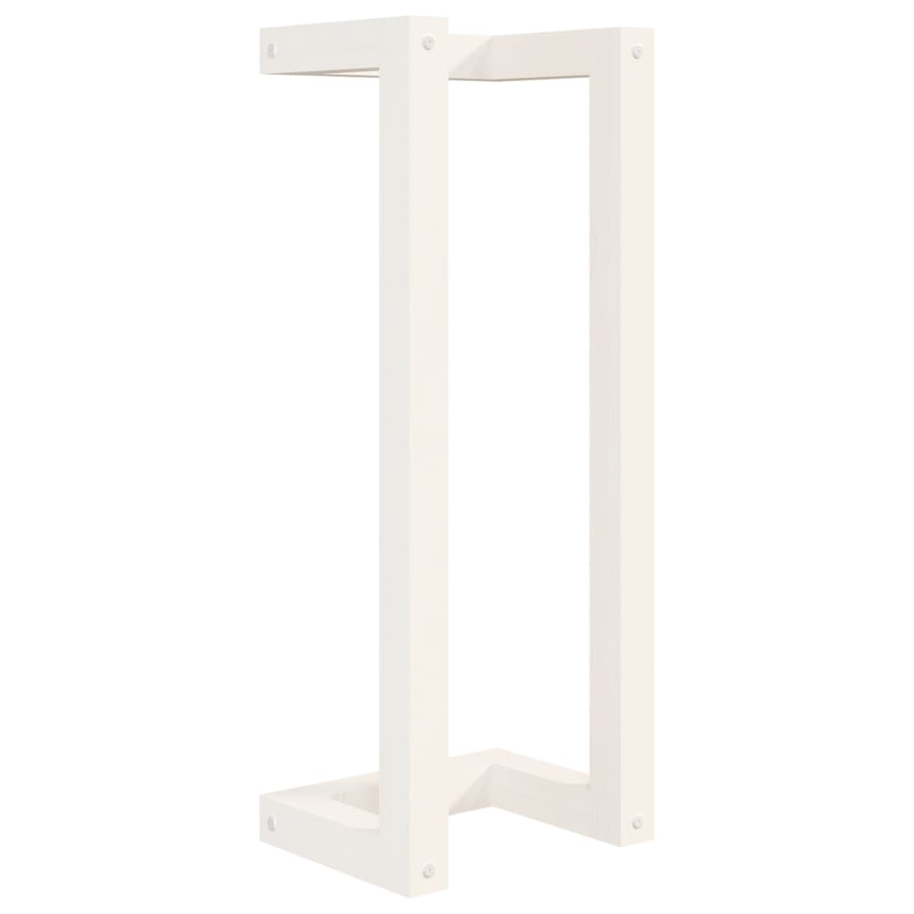 Handdoekenrek 23X18X60 Cm Massief Grenenhout Wit 23 x 18 x 60 cm