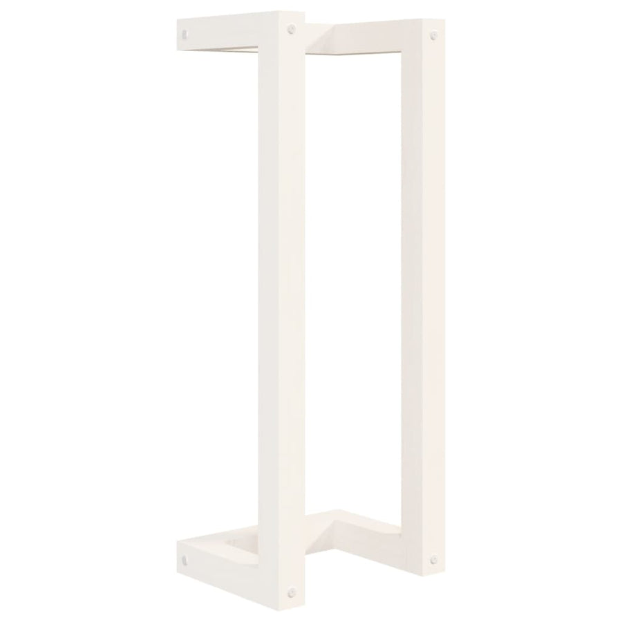 Handdoekenrek 23X18X60 Cm Massief Grenenhout Wit 23 x 18 x 60 cm