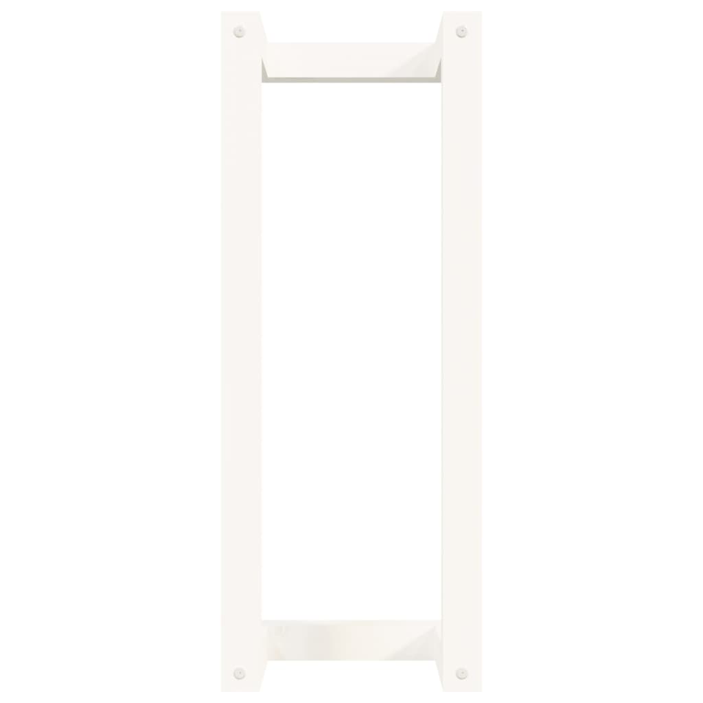 Handdoekenrek 23X18X60 Cm Massief Grenenhout Wit 23 x 18 x 60 cm