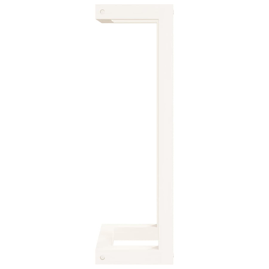 Handdoekenrek 23X18X60 Cm Massief Grenenhout Wit 23 x 18 x 60 cm