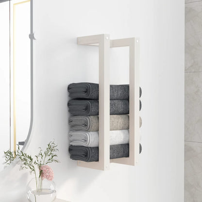 Handdoekenrek 23X18X60 Cm Massief Grenenhout Wit 23 x 18 x 60 cm