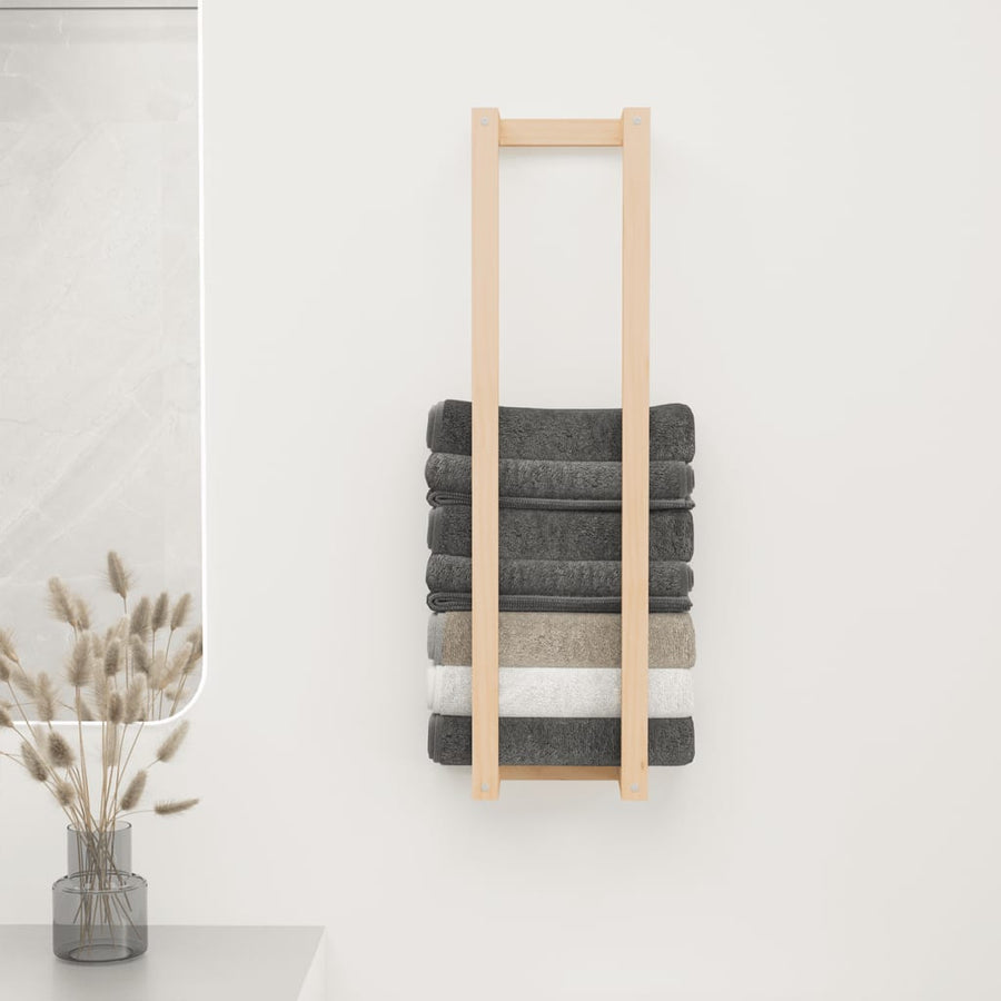 Handdoekenrek 23X18X90 Cm Massief Grenenhout 23 x 18 x 90 cm Naturel
