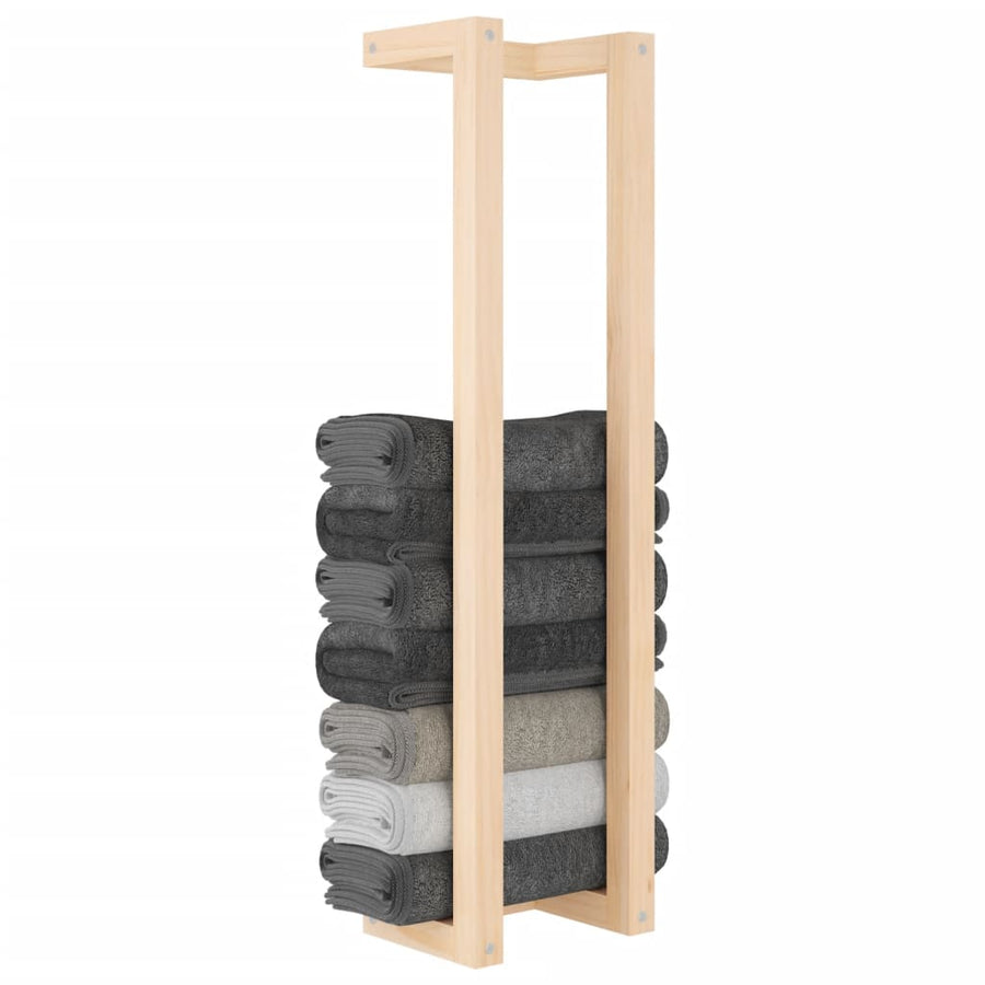 Handdoekenrek 23X18X90 Cm Massief Grenenhout 23 x 18 x 90 cm Naturel