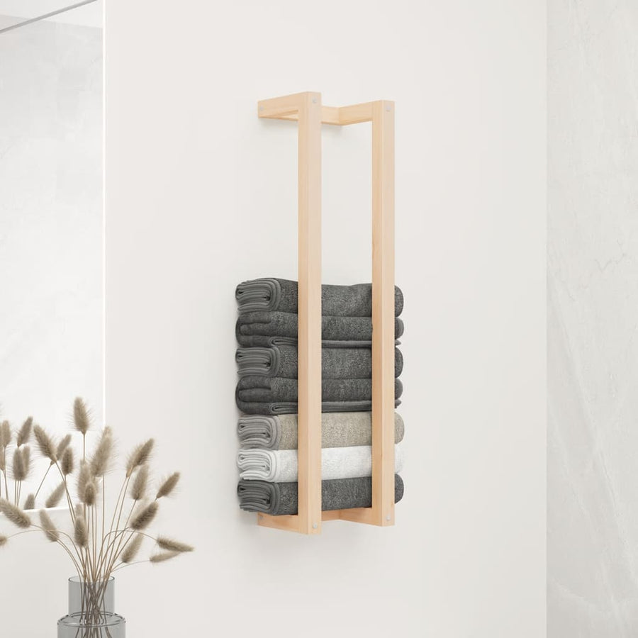 Handdoekenrek 23X18X90 Cm Massief Grenenhout 23 x 18 x 90 cm Naturel