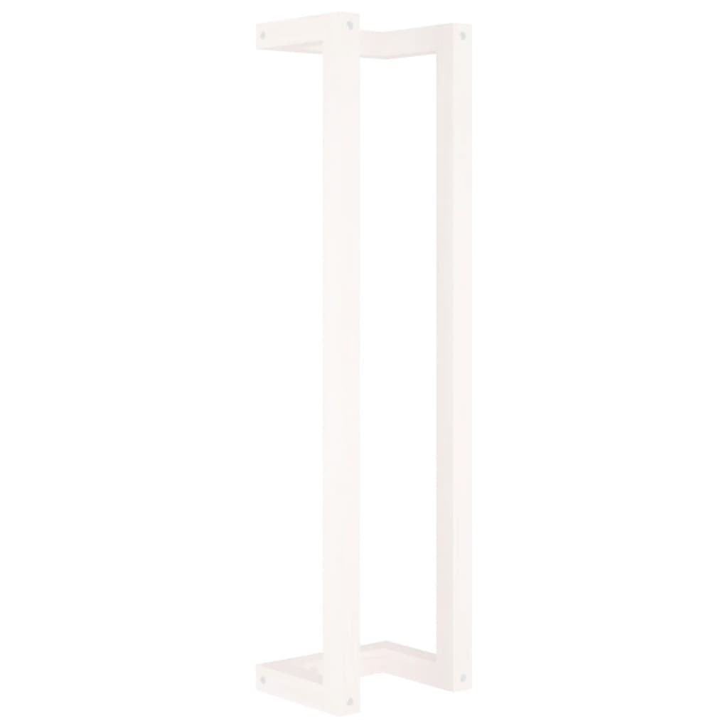 Handdoekenrek 23X18X90 Cm Massief Grenenhout Wit 23 x 18 x 90 cm