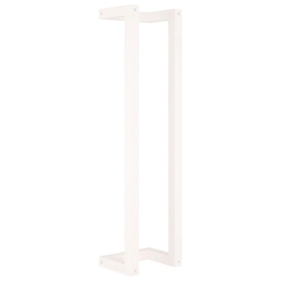 Handdoekenrek 23X18X90 Cm Massief Grenenhout Wit 23 x 18 x 90 cm