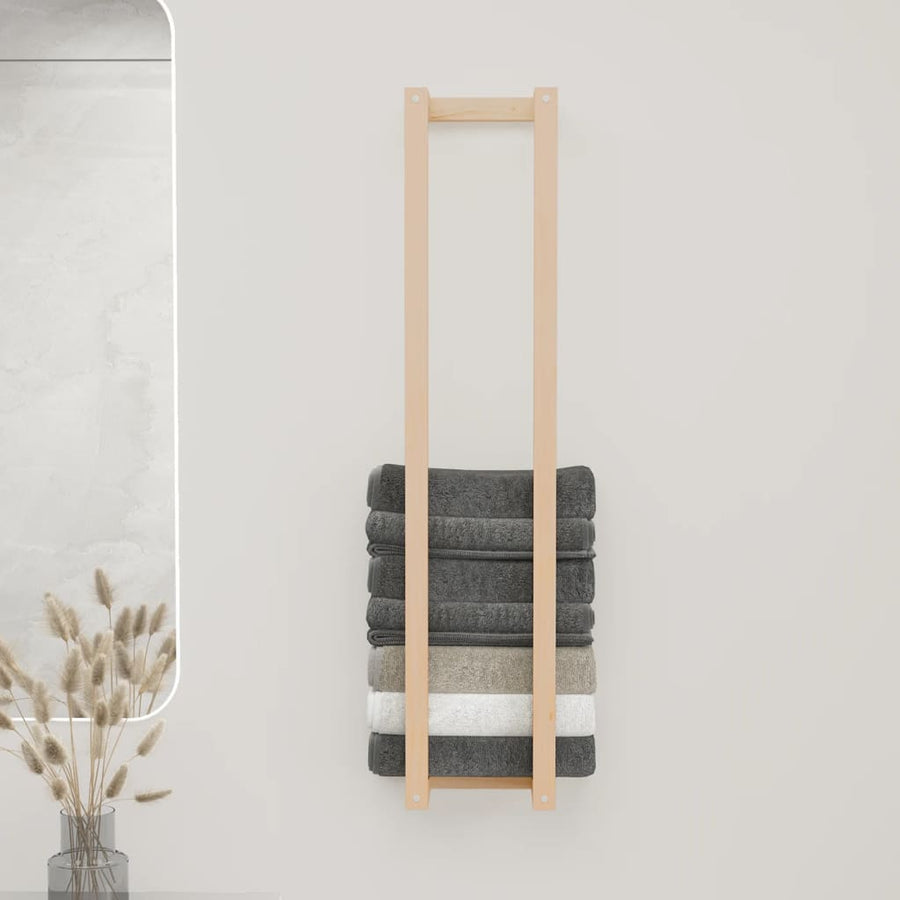 Handdoekenrek 23X18X110 Cm Massief Grenenhout 23 x 18 x 110 cm Naturel