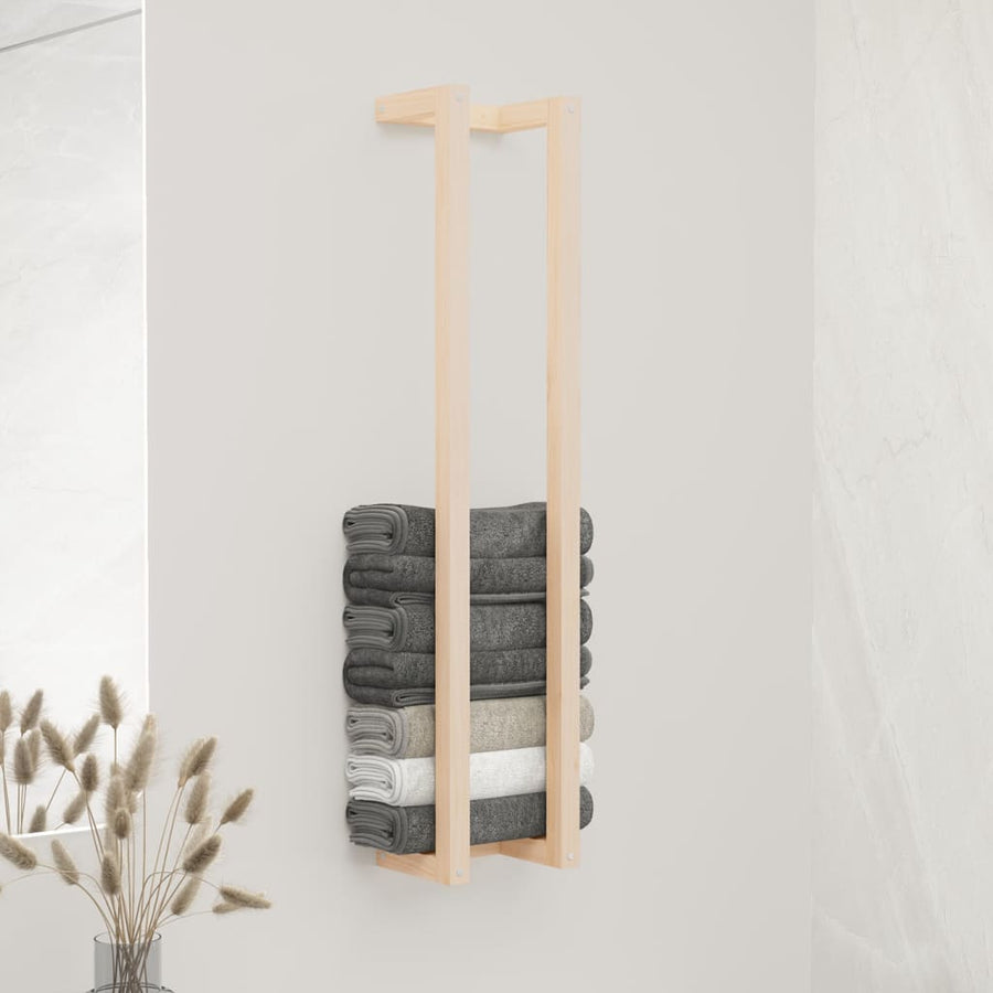 Handdoekenrek 23X18X110 Cm Massief Grenenhout 23 x 18 x 110 cm Naturel