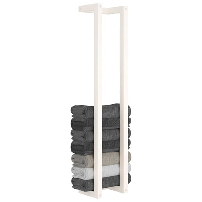 Handdoekenrek 23x18x110 cm massief grenenhout wit 23 x 18 x 110 cm Wit