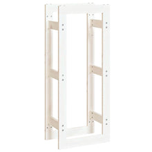  Haardhoutrek 41x25x100 cm massief grenenhout wit