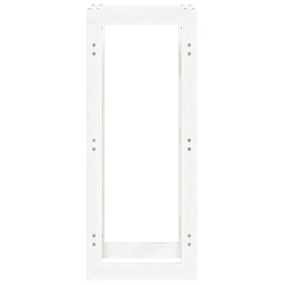  Haardhoutrek 41x25x100 cm massief grenenhout wit