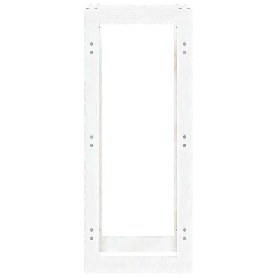  Haardhoutrek 41x25x100 cm massief grenenhout wit