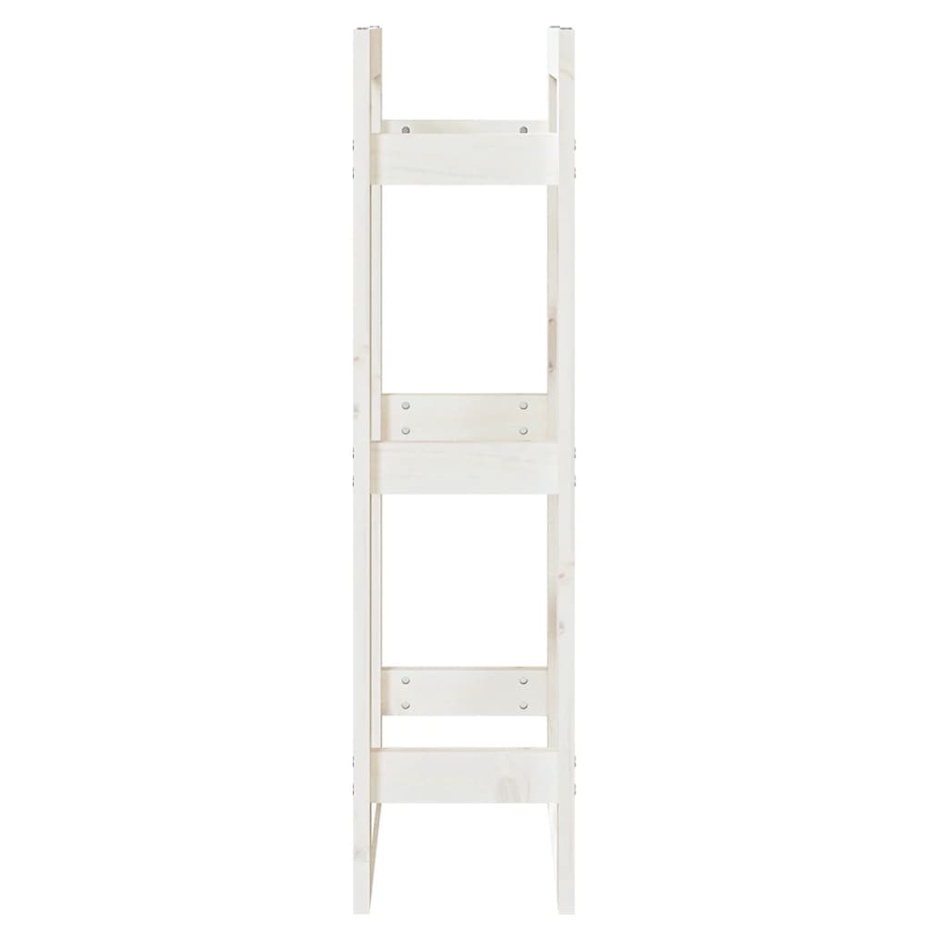  Haardhoutrek 41x25x100 cm massief grenenhout wit