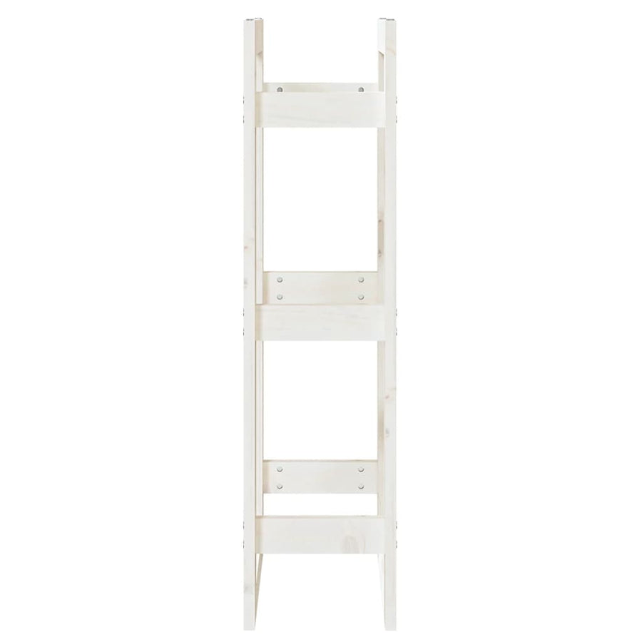  Haardhoutrek 41x25x100 cm massief grenenhout wit