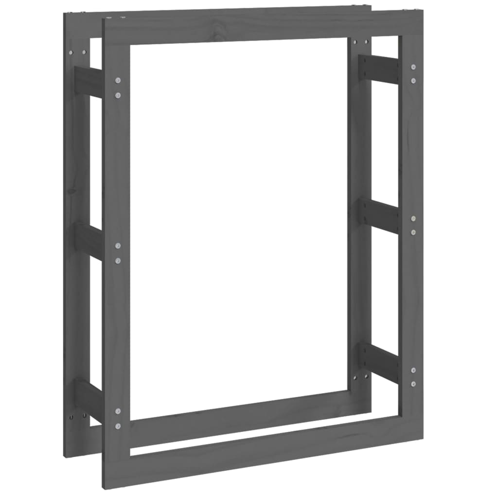Haardhoutrek Massief Grenenhout 80 x 25 x 100 cm Grijs
