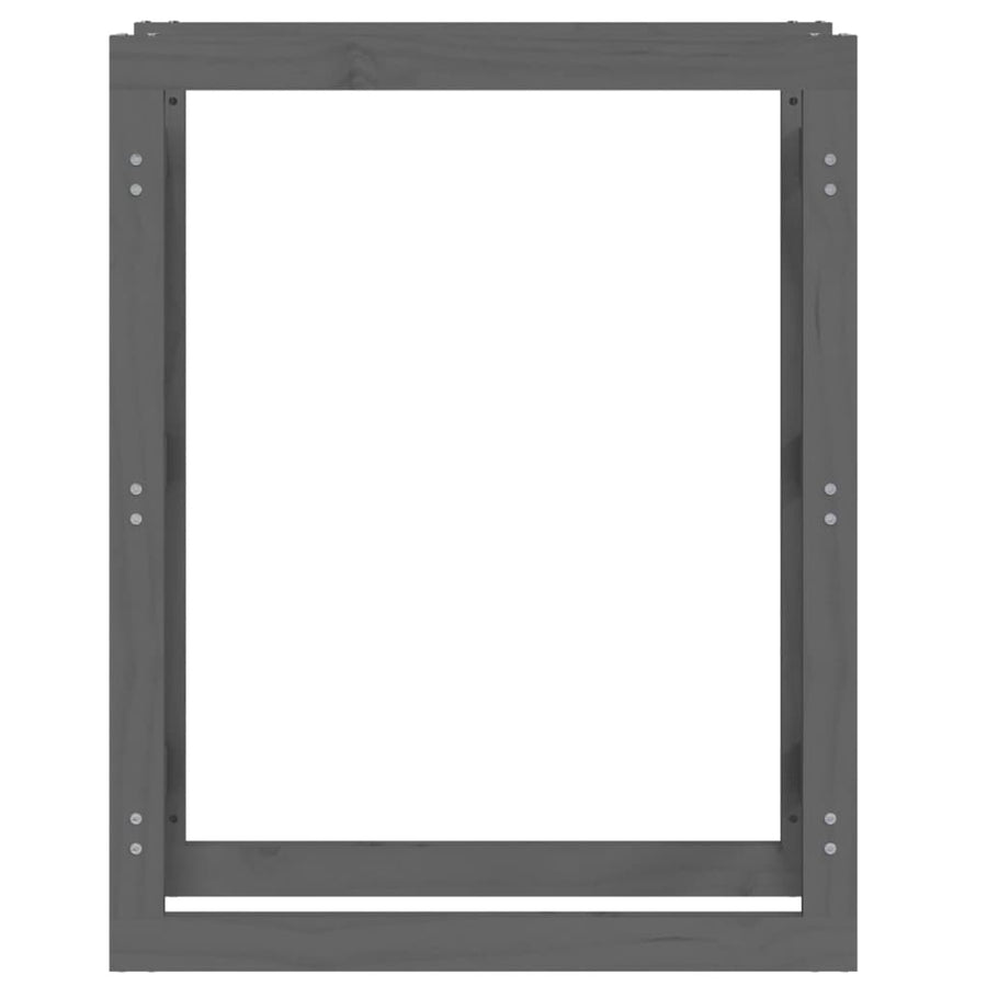Haardhoutrek Massief Grenenhout 80 x 25 x 100 cm Grijs