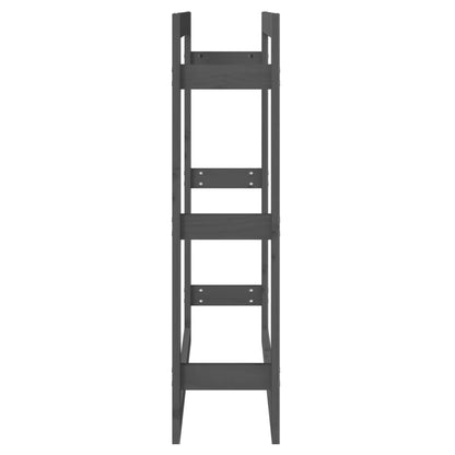 Haardhoutrek Massief Grenenhout 80 x 25 x 100 cm Grijs