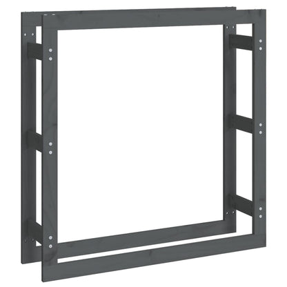 Haardhoutrek Massief Grenenhout 100 x 25 x 100 cm Grijs