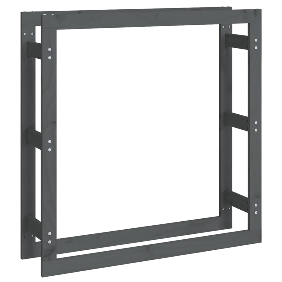 Haardhoutrek Massief Grenenhout 100 x 25 x 100 cm Grijs