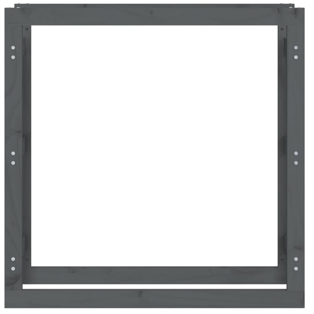Haardhoutrek Massief Grenenhout 100 x 25 x 100 cm Grijs